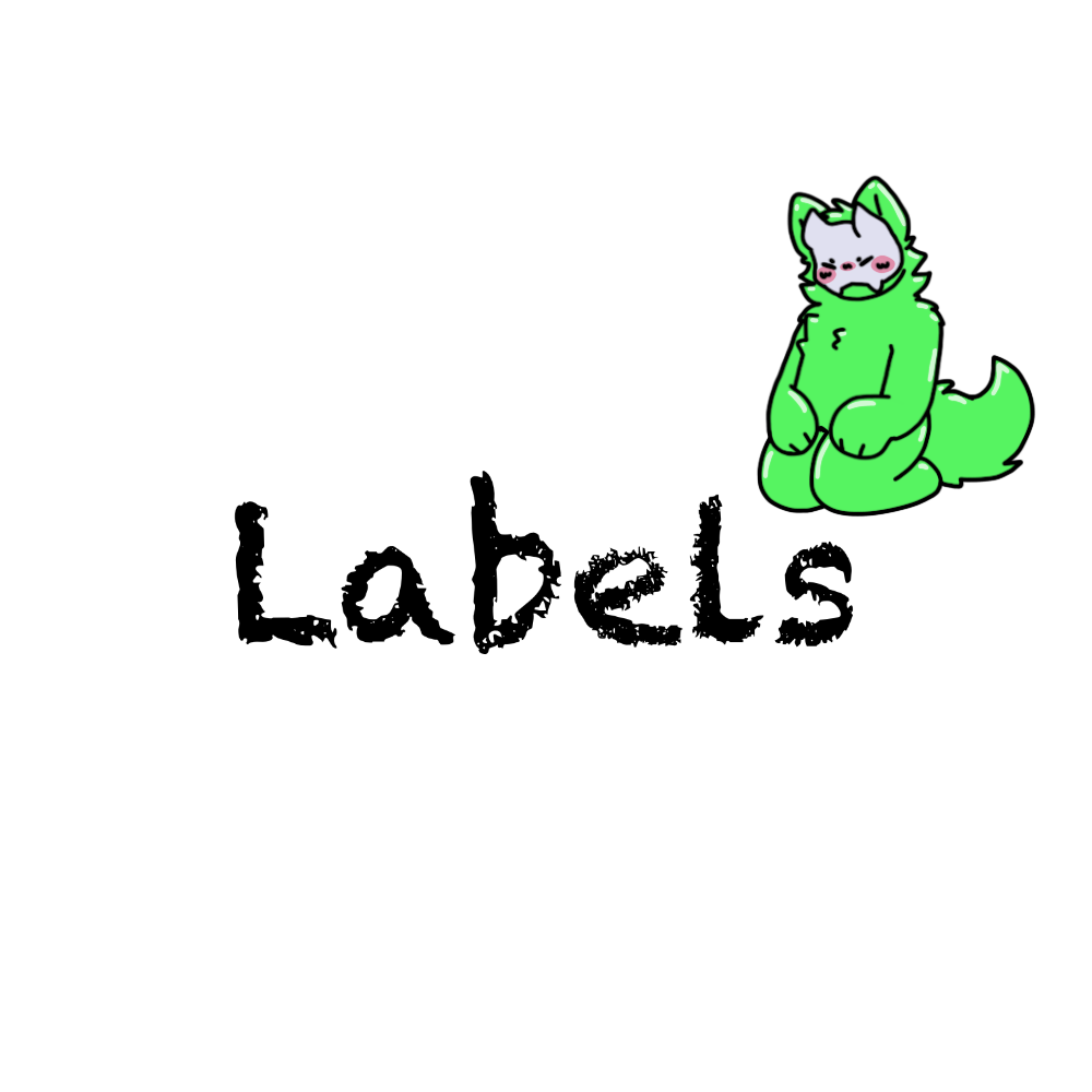 The button reads “Labels” with a Slime Hound (Kaiju Paradise) beside it.